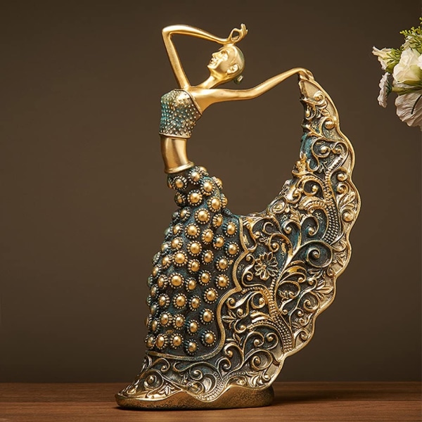 Romantisk figurpynt, dekorasjon av påfugldanser
