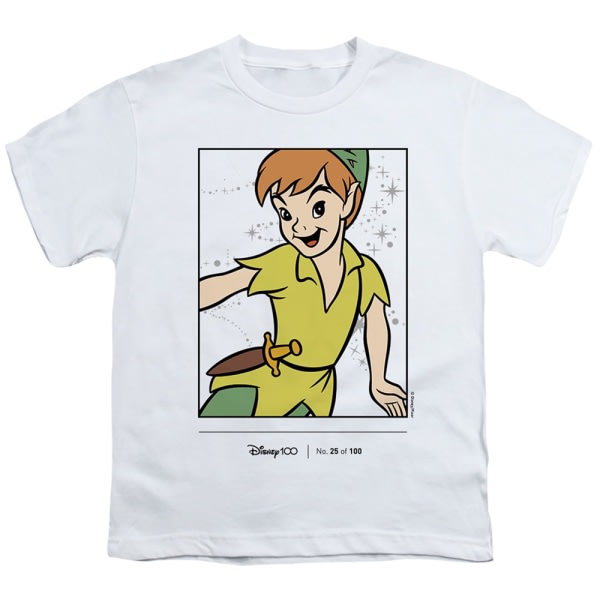 Peter Pan T-shirt för barn/barn 100-årsjubileum 5-6 Vit 5-6 år