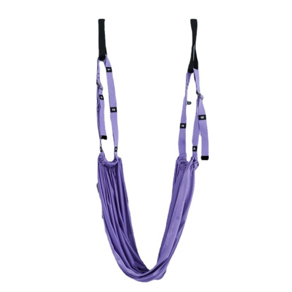 Justerbar Yogarem Elastisk Stretchdörr Hängande Yogabälten Purple