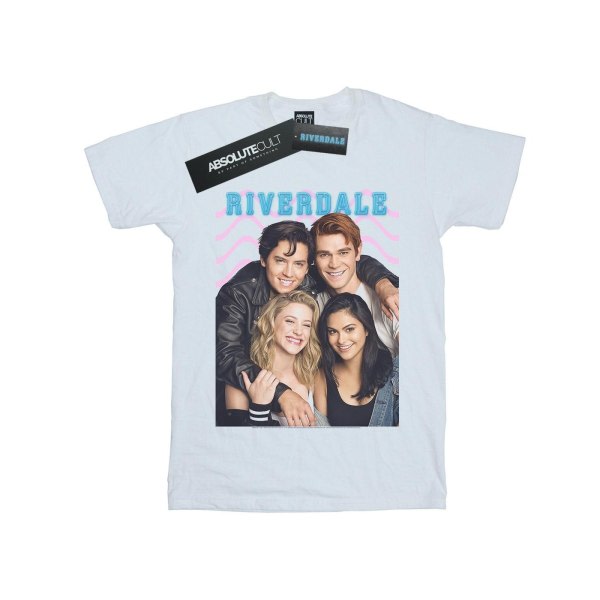 Riverdale Naisten/Naisten ryhmävalokuva puuvilla Boyfriend T-paita XL Valkoinen XL