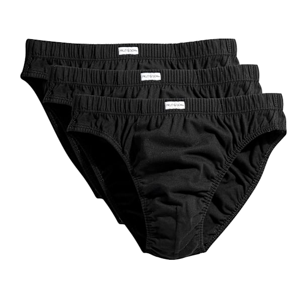 Fruit Of The Loom Klassiska Underbyxor för Män (3-pack) Svart Black XL