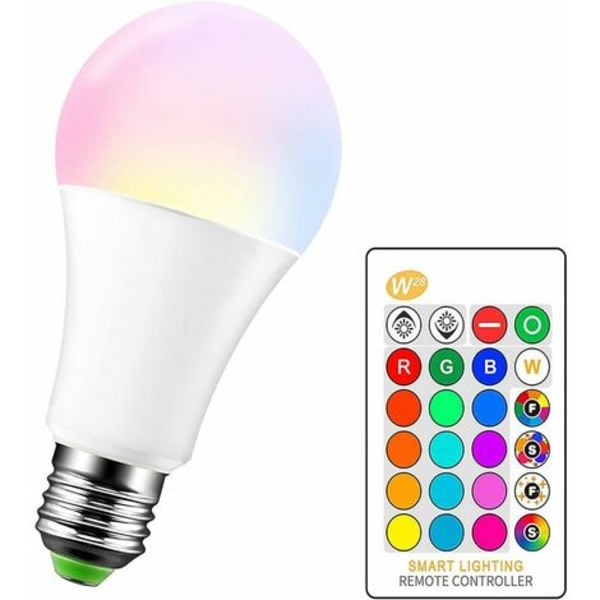 10W RGBW LED-lamppu E27 valonheitin, LED-valaisin festbar KTV-ljus dekorativt läge stroboskopblixt RGB+ varmvit (2st)