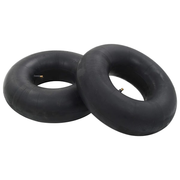 vidaXL Dæk og inderslange til sækkevogn 4 stk. 15x6.00-6 4PR gummi Black Svart