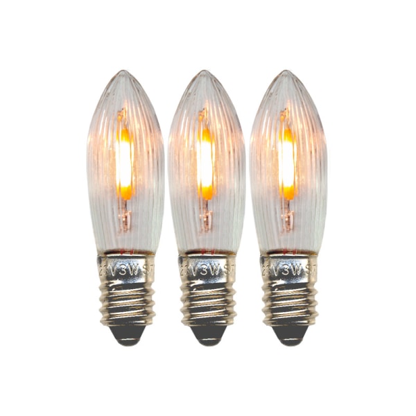 7. LED-lampor glødetråd for adventslysstakar E10 universal