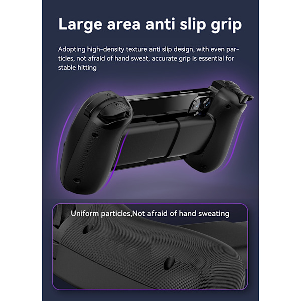 D8 Trådlös BT5.2 Spelkontroll för Switch Mobiltelefon Tablet Teleskopisk Mobiltelefon Spelkontroll Joystick med Hall Triggers Grey 0.27