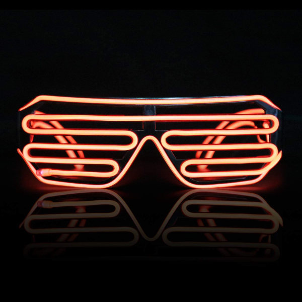 Självlysande glasögon lyser coola glasögon, LED festglasögon lyser öga