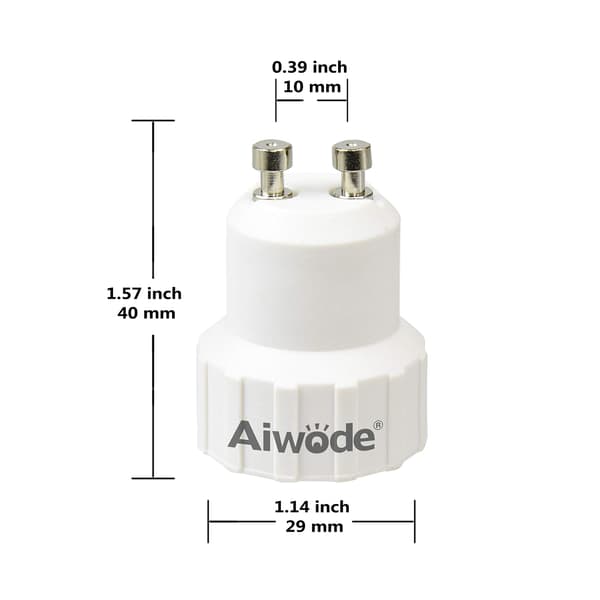 GU10 til E14 Adapter, Maksimal Effekt 200W, 0~250V, 5-pak.