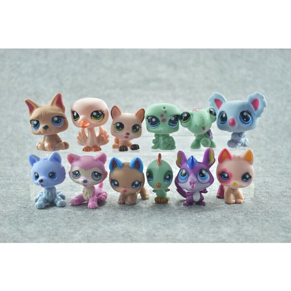 24 stk Littlest Pet Shop Enormt parti Husdyr LPS Hunder Katter Ape Bjørn Løver Leke