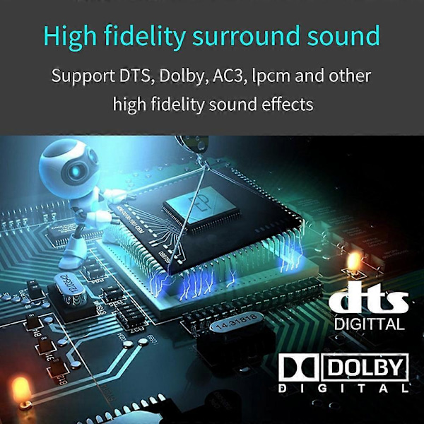 HDMI Ljudextraktor HDCP CEC + Optisk TOSLINK SPDIF + 3.5mm RCA Ljudomvandlare 4K x 2K 3D HDMI Au-XM4-