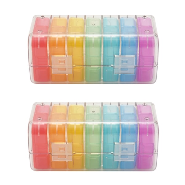 Weekly Pill Organizer 2 gånger 7 Day Am PM Pill Box, Case