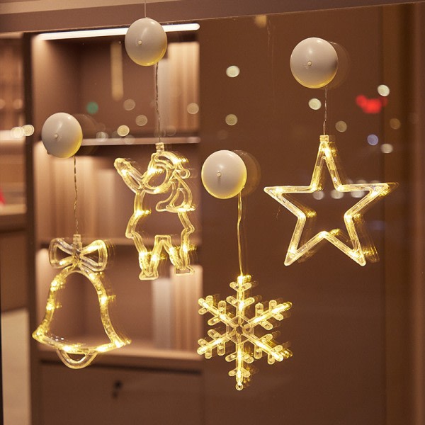 (10 stycken) Christmas Window Star Lights Batteridriven Christm