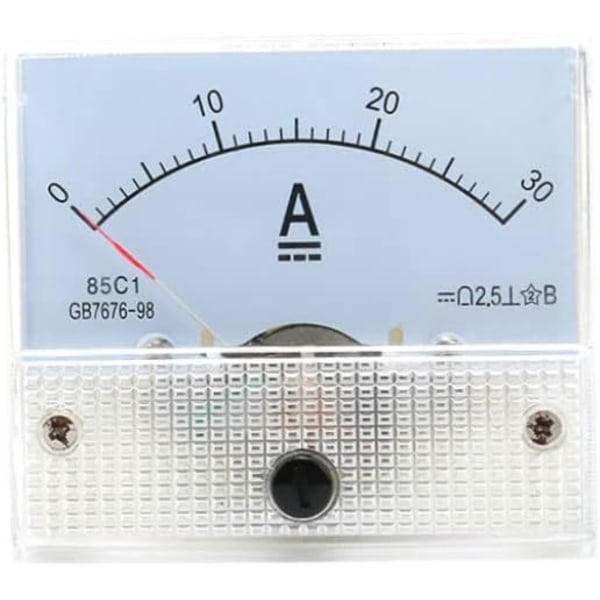 Analog strømpanelamperemeter, DC 30A amperemeter for kretstest
