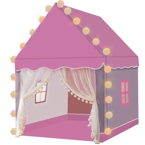 Legetelt til Børn / Børnetelt med LED - 130cm Rosa pink