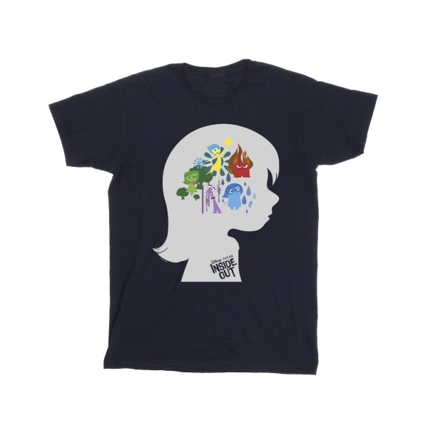 Disney Boys Inside Out Head Silhouette T-Shirt 9-11 år Marinblå 9-11 år
