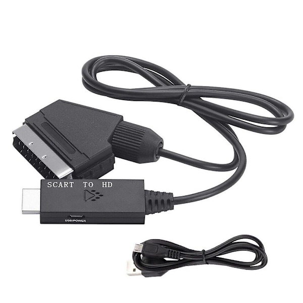 Scart till HDMI-kabel videoadapter Scart till HDMI-omvandlare Scart till HDMI-adapter