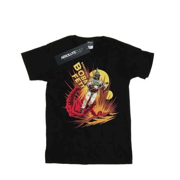 Star Wars Boys Boba Fett Rocket Powered T-shirt 9-11 år Sort sort 9-11 år