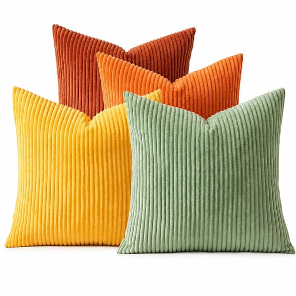 Fløjls Pudeovertræk Bløde Komfortable Moderne minimalistisk stil 45 x 45 cm Sæt med 4 Til Sofa, Sofa, Soveværelse, Seng og Stol Kombination 3 Combination 3