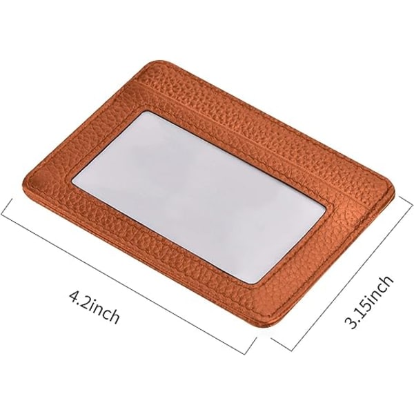 Kreditkortshållare Slim plånbok Minimalistisk plånbok i läder med ID-vinduer