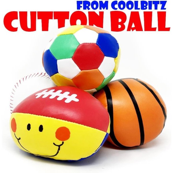 4 barn Soft Ball Sport Fotboll Basket Rugby och baseball Bomullsbollar, mjukt material, Inomhus Lekboll Fånga och kasta Lärande toddler