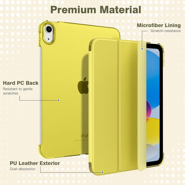 Case Compatible with iPad (A16) 11th Generation 11-inch 2025/iPad 10th Generation 10.9-inch 2022, Lemon Yellow-FF-
