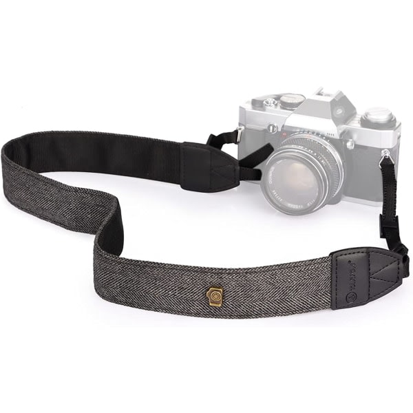 Kamera skulderstropp for alle DSLR hvite og svarte