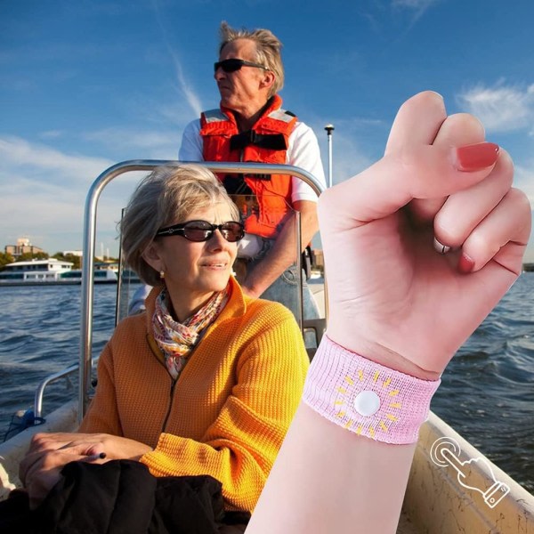 2 par rörelsesjuka armband mot illamående handledsband för bilsjuka på morgonen (barn och tonåringar)