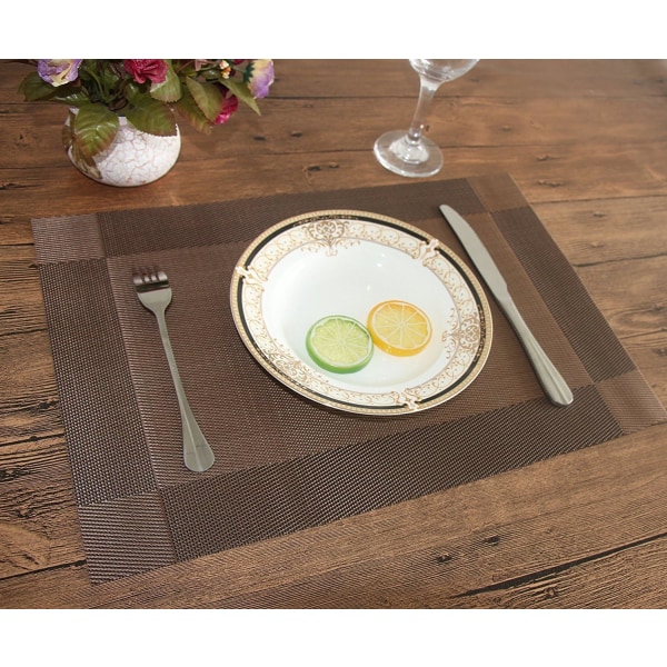 PVC bordstablet Halkfri, vaskebar varmebeständig rektangulär vinyl P