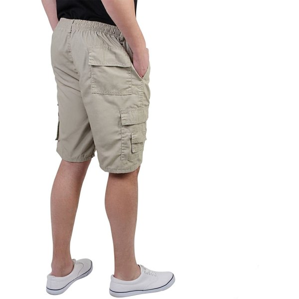 Krisp Cargo-shorts i almindelig bomuld til mænd M Stone M