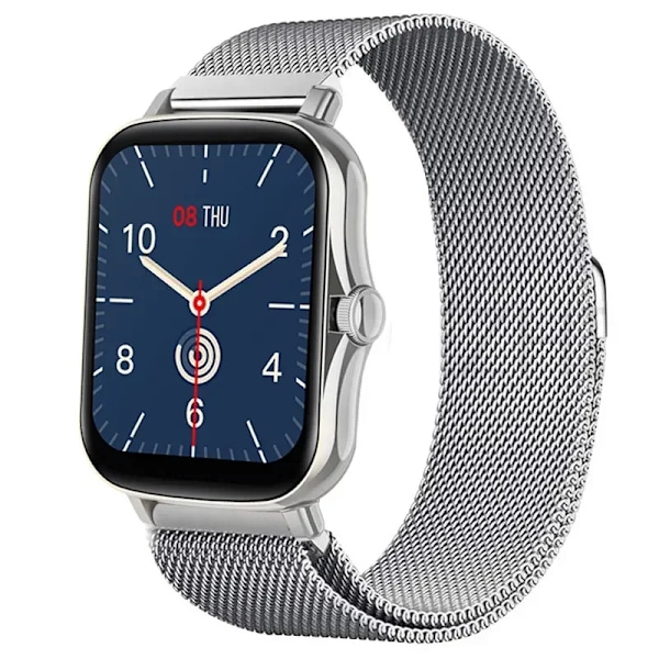 20mm/22mm Milanese armbånd for Amazfit GTS/4/2/2e/3/GTS2 Mini/GTR 47mm/GTR 4/3/ Pro Metall klokke armbånd Amazfit bip /U/S/lite rem Sølv 20mm Silver