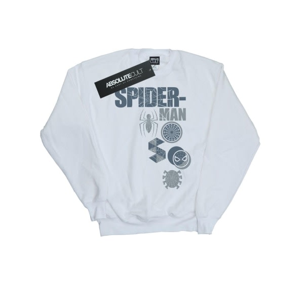 Marvel Girls Spider-Man Badges Sweatshirt 5-6 år Vit Vit 5-6 år