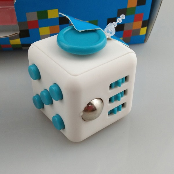 Ralix Fidget Cube Legetøj Stress Relief Fokus Opmærksomhed Arbete Pussel Blue