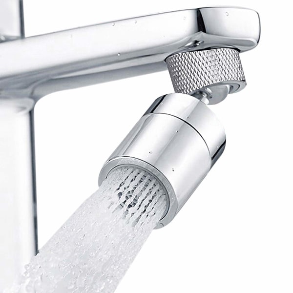 Vandhaner belufter med 80 graders vidvinkel drejelig vandhane belufter vandhane med dobbelt funktion til køkken, badeværelse poleret krom (FM24)