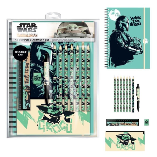 Star Wars: The Mandalorian Where I Go Bumper Stationery Set One Multicolored One Size