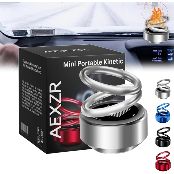 Aexzr Portable Kinetic Mini Heater - Snygg og effektiv - Perfekt til at holde varme på språng -4 farver tilgængelige Gray*1