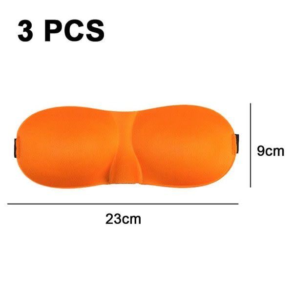 Sovemaskepakke med 3, lysblokkerende 3d øyemasker for Sleepi