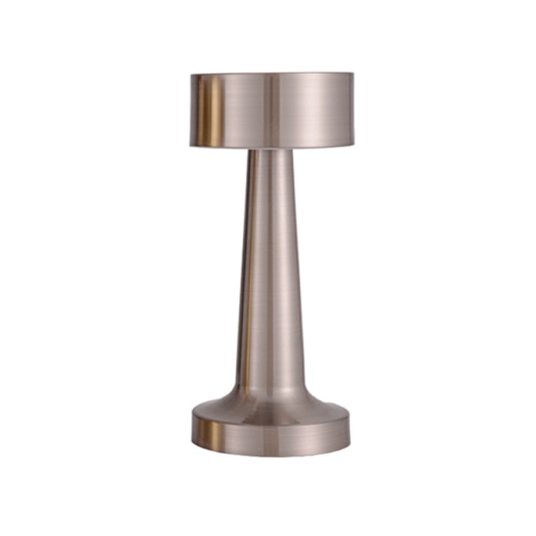Minimalistisk Hantel LED Trådløs Bordlampe, Genopladelig Skrivebordslampe, 3 Niveauer Lysstyrke Natlampe, Metalhus (Sølvfarvet)-XF3-
