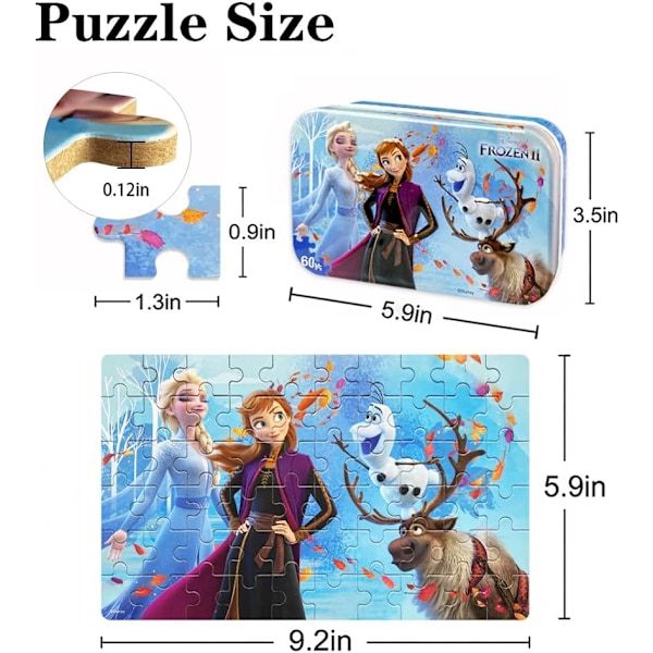 Disney Frozen Pussel 60 Bitars Pussel för Barn