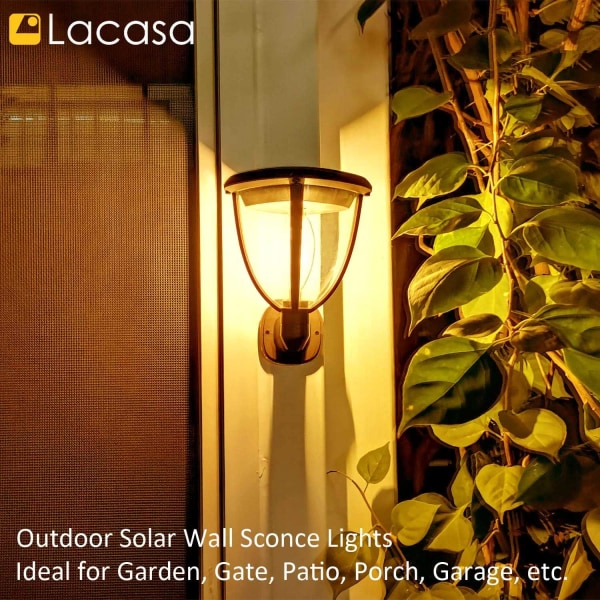 Solar Lamp Outdoor LED Vandtæt Solar Light med 2 Smart Modes