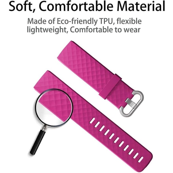 Vattentätt watch Fitness Sportband Käsivarsinauha yhteensopiva Fitbit Charge 4 / Fitbit Charge 3 Se- Multi Color Hot Pink Hot Pink Small