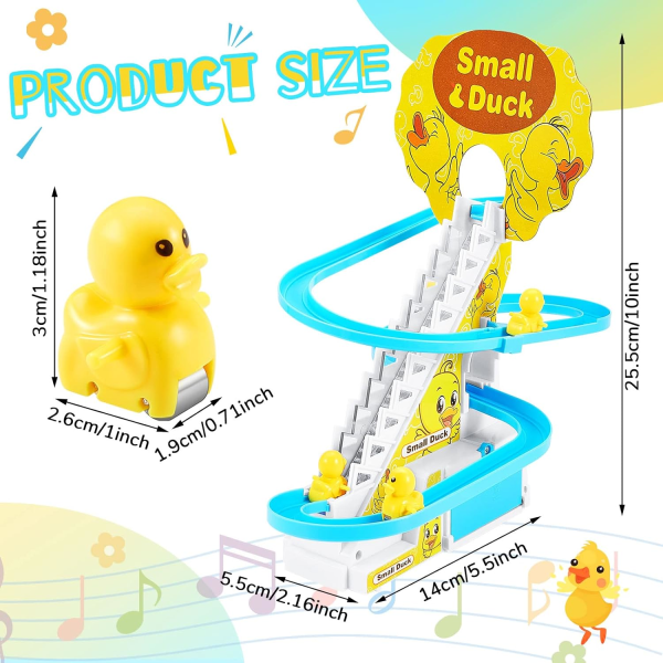 Pienet ankkakiipeilyportaat Duck Roller Sähkörata Liukuportaat Lasinnaulat lelut