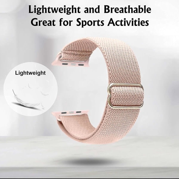 Stretchigt klokke kompatibel for Apple Watch Band 41 mm 40 mm 38 mm Bekvämt justerbart sportbånd for Iwatch-serien