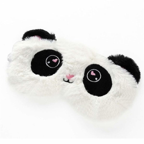 Söt djur sovmask Mjuk plysch for eyebindel Söt kanin Panda Koala cover Ögonskydd for barn Tonåringar Flickor Kvinnor (Panda) NO:4