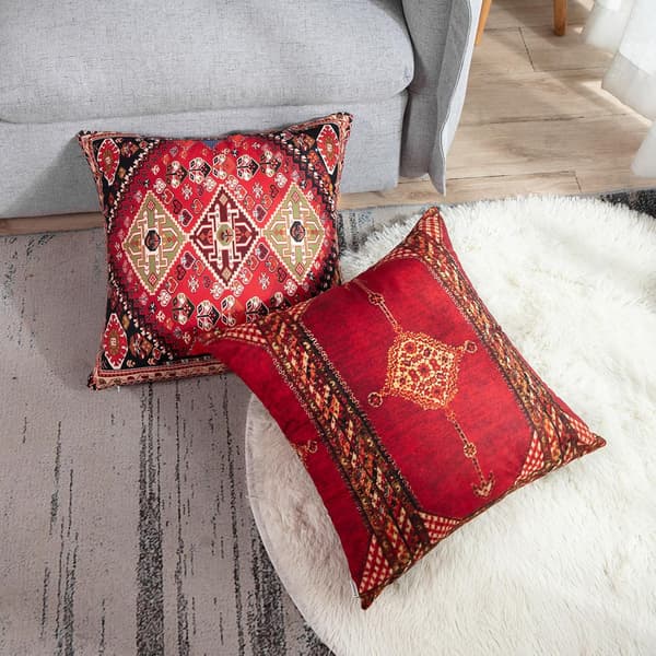 Kuddfodral geometrisk marockansk heminredning set om 4 orientaliska-FF-