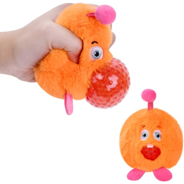Squishy Little Orange Monster Anti-stress bokser for barn og voksne - lindrar håndtak- og fingerstress