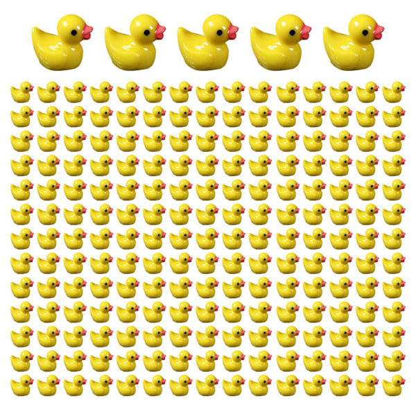 100/200 gule mini gummiænder 200pcs yellow 200pcs