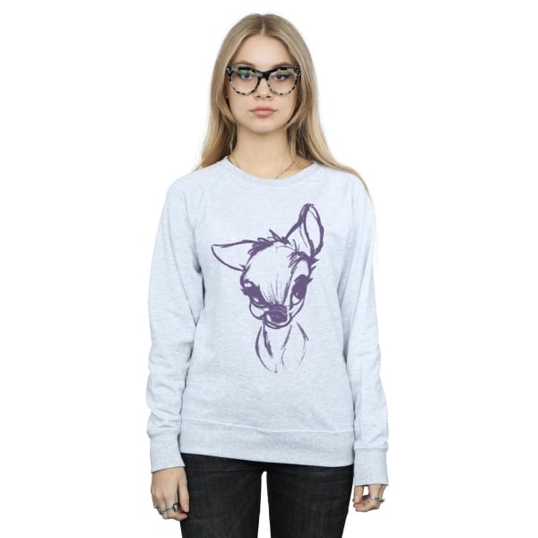 Disney Dame/Dame Bambi Mood Sweatshirt XL Sport grå XL