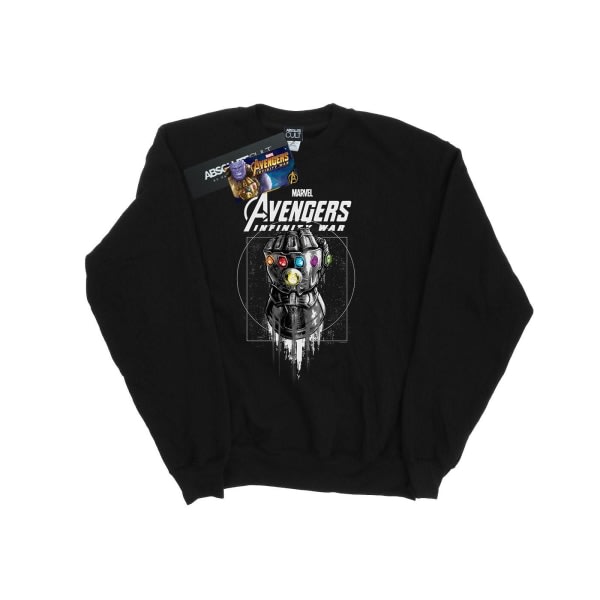 Marvel Boys Avengers Infinity War Gauntlet Sweatshirt 5-6 år Sort 5-6 år