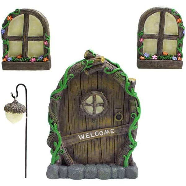 Fairy Miniatyr för dörr, Fairy Garden Door, Fairy Windows