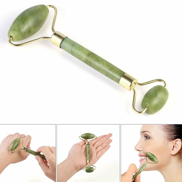 Jade Roller Massager bantningsmassageverktyg Gua Sha Board