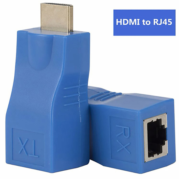 HDMI Extender RJ45 4K 3D HDMI 1.4 30M Extender til RJ45 Over Cat blue